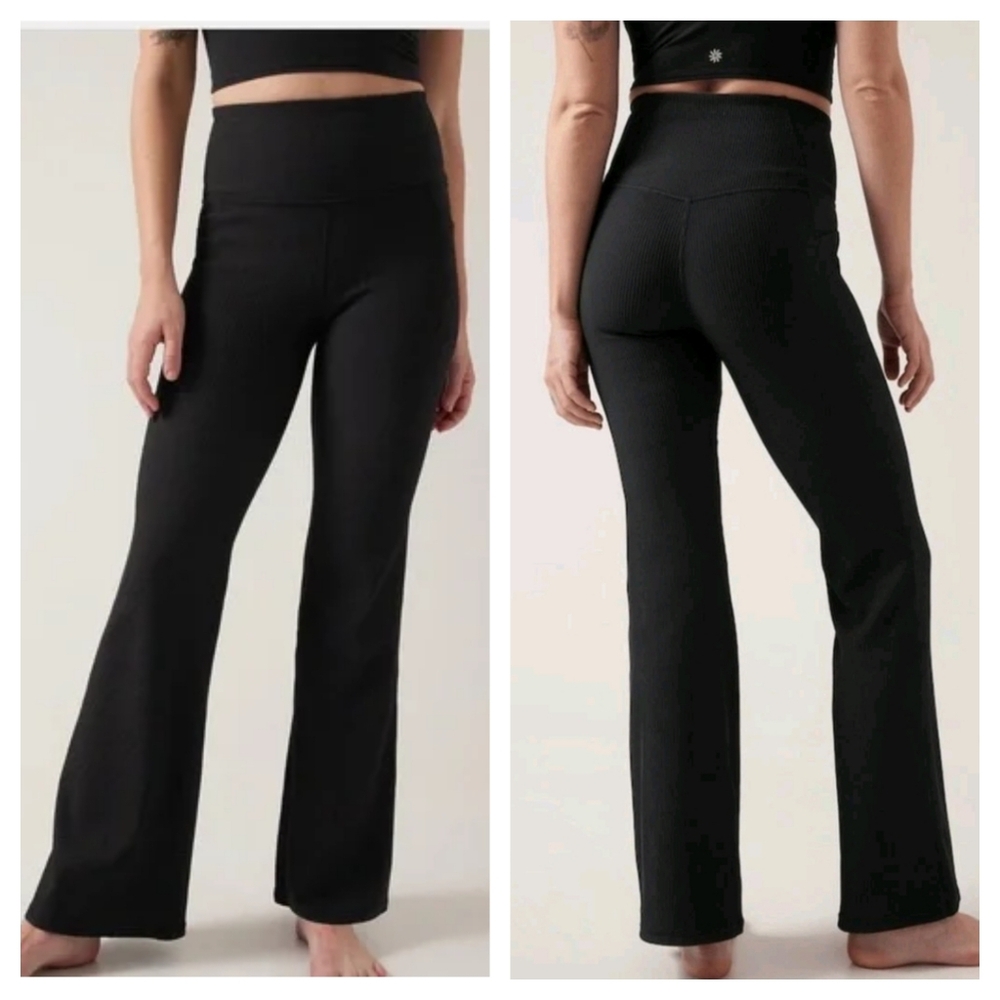 Athleta Black Boot Cut Salutation Stash Pants